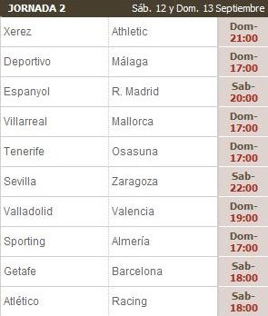 2º Jornada de liga BBVA