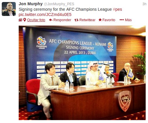 La AFC Champions League llega a PES