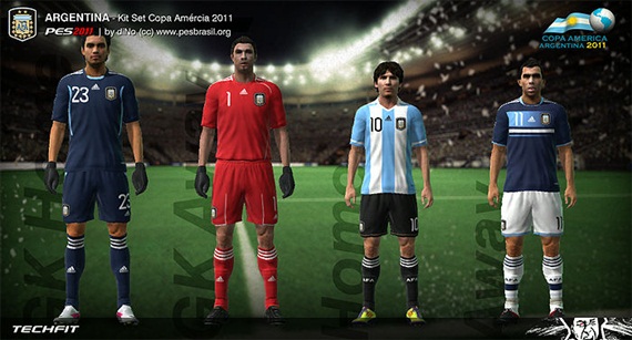 equipacion argentina copa america 2011 pro evolution soccer