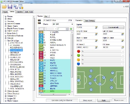 ultimate editor pro evolution soccer 2012