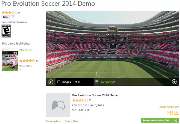 PES 2014: Demo ya disponible en Xbox 360