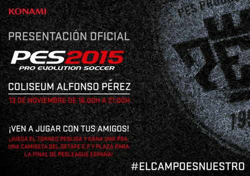 PES 2015: Presentación en el Coliseum Alfonso Pérez el 13 de noviembre 