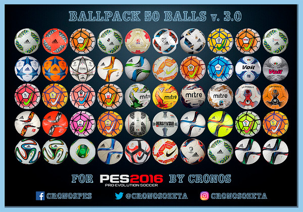 pack balones pes 2016