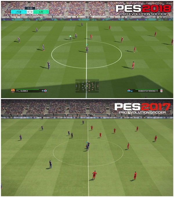 PES 2018 vs PES 2017 Comparativa gráfica entre estadios