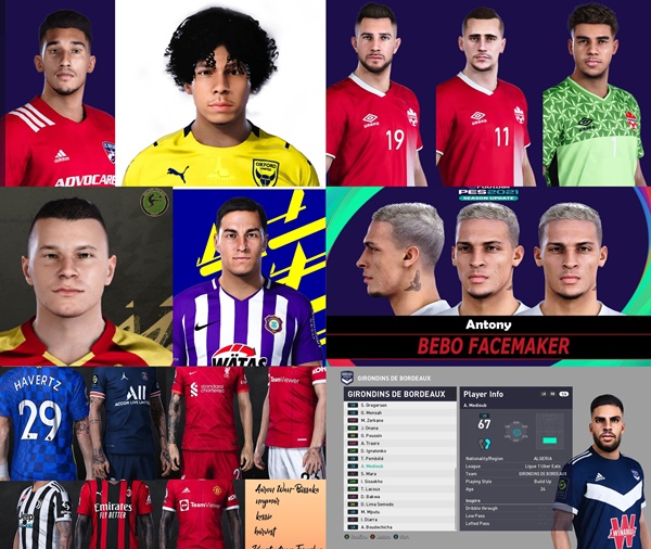 Mixed Facepack y TattooPack PES 2021