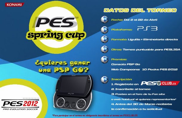 Representa a PeSoccerWorld en el torneo online PES SPRING CUP - PS3