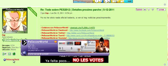 perfil consolas en el foro