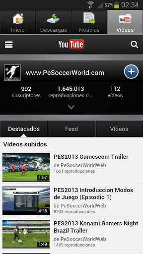 Descarga la versión 1.1 de la aplicación Android de PeSoccerWorld