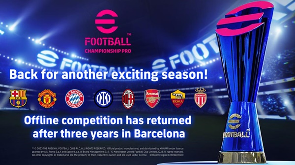 Konami anuncia los 8 clubes participantes en eFootball Championship Pro 2023