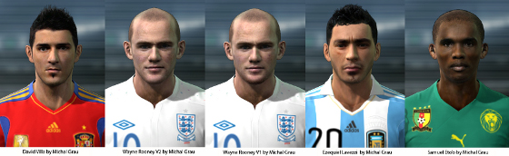 caras pro evolution soccer