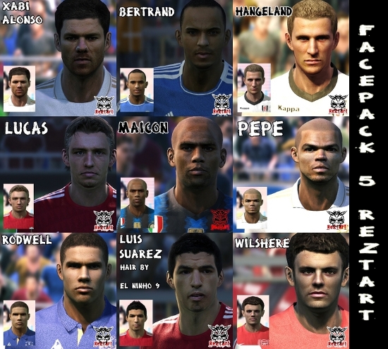 caras pro evolution soccer 2011