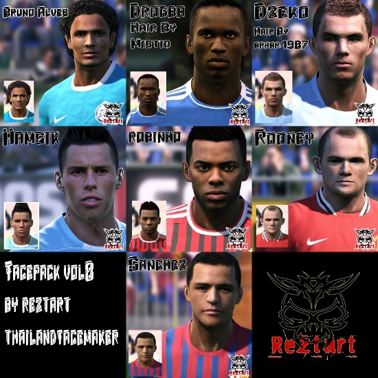 caras pro evolution soccer 2011