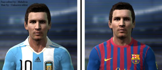 cara de messi para pro evolution soccer 2011