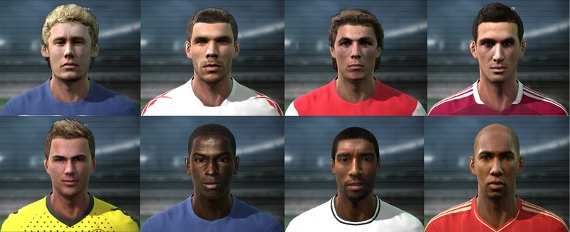 caras pro evolution soccer 2011