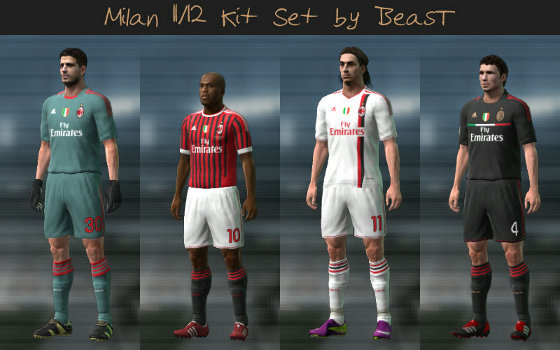 equipacion milan para pro evolution soccer