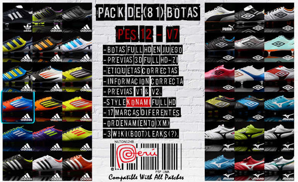 pack 81 botas