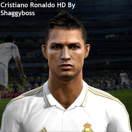 cara cristiano ronaldo para pes2012