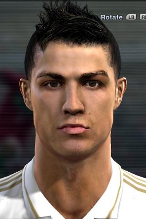 cara cristiano ronaldo pes2012