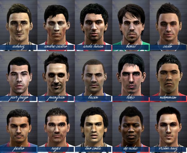 caras liga bbva pes2012