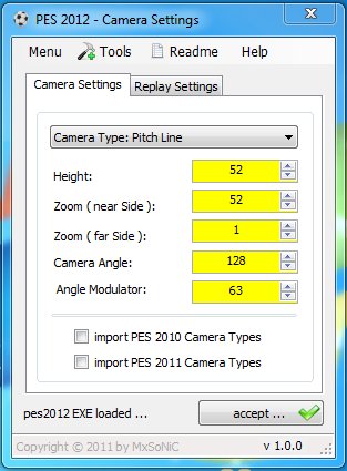 editar camara en pes2012