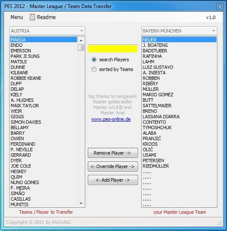 editar transferencias en ml pes2012