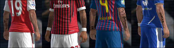 pack de tatuajes pes2012