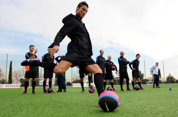 ntrenamiento con cristiano ronaldo