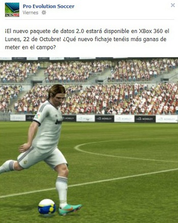 PES2013: DLC 2.00 para XBOX360 disponible el 22 de octubre