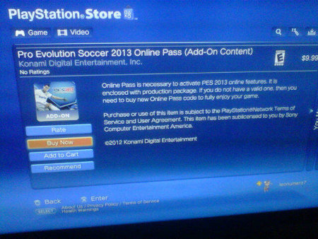PES2013: Online pass activado a partir del 11 de octubre