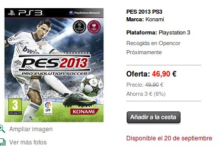 PES2013: Posible fecha de salida, el 20 de septiembre