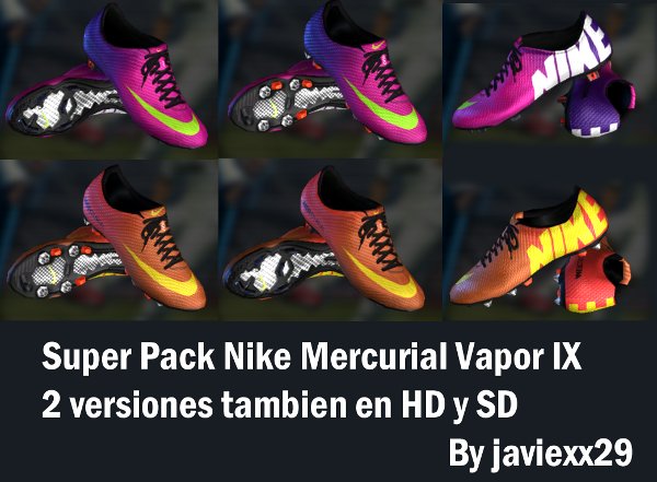 Pack Nike Mercurial Vapor IX PES 2013 - by javiexx29
