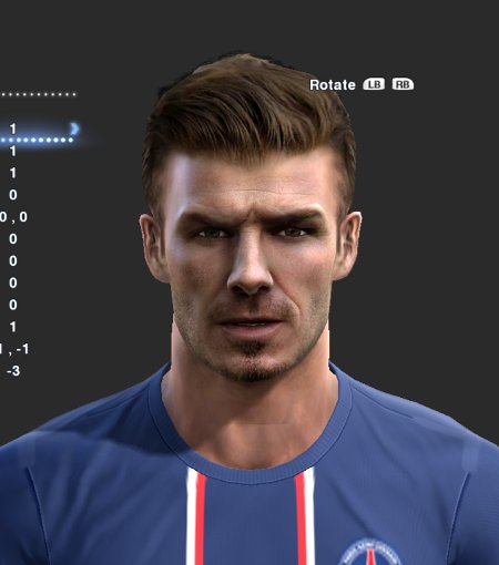 cara de Beckham para pes 2013