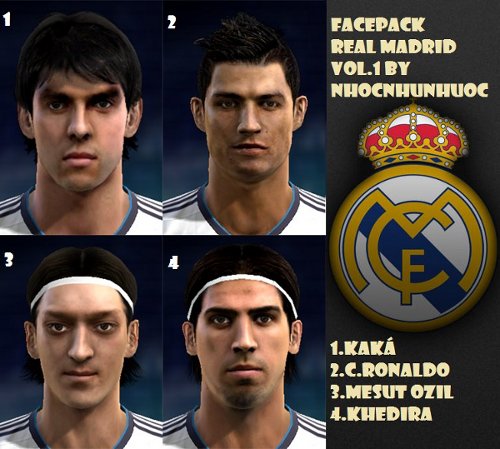facepack real madrid para pes 2013