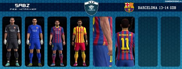 barcelona kits pes 2013