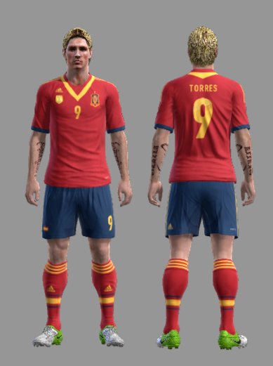 equipacion España PES 2013