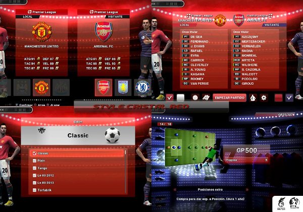 menus para pes 2013