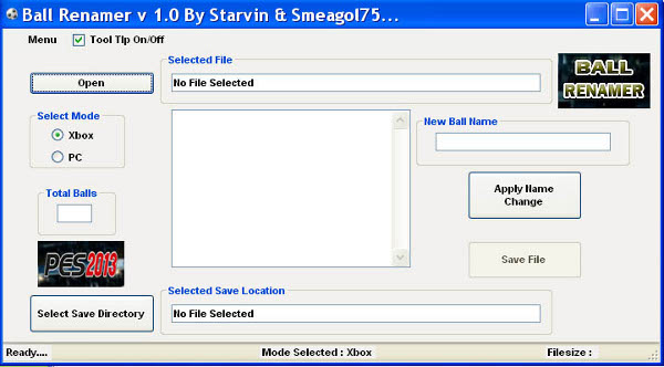 Ball Renamer pc y consola v1.1 PES 2013 - by Starvin & Smeagol75