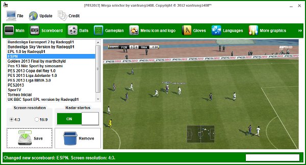 Mega selector para pes 2013