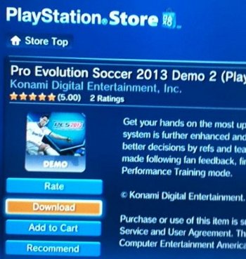 PES2013: DEMO 2 ya disponible en la Store Americana