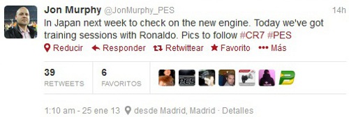 Jon Murphy viajara a Japon para ver el nuevo motor grafico de PES 2014