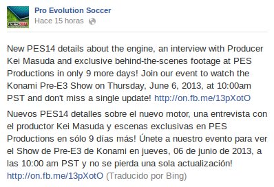 pre-e3 pes 2014