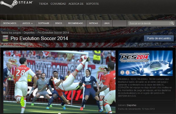 PES 2014: Ya disponible en Steam