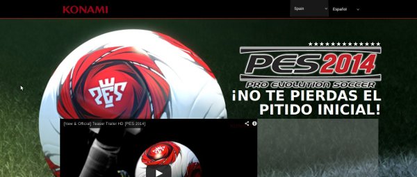 Konami abre la nueva web de Pro Evolution Soccer 2014
