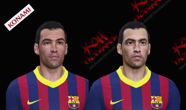 cara busquets para pes 2014