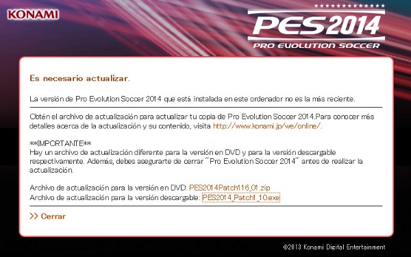 patch 1.16 pes 2014