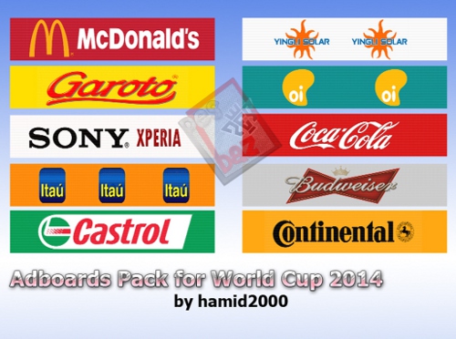 Pack Vallas Mundial 2014 PES 2014 - by hamid 2000