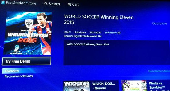 PES 2015: Como bajar la Demo desde PSN Asia