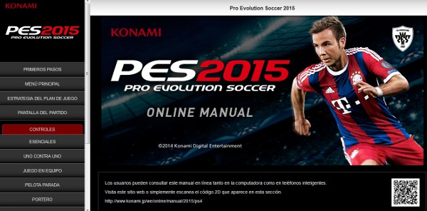 PES 2015: Manual disponible Online