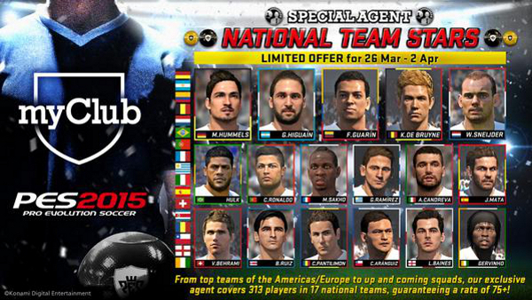 PES 2015: Nuevo representante especial myClub selecciones