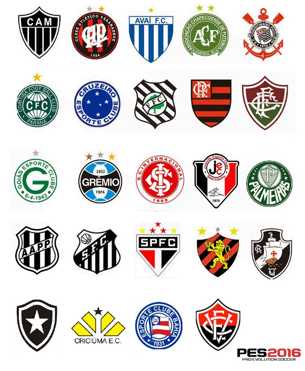 PES 2016: Confirmados 24 equipos brasileños